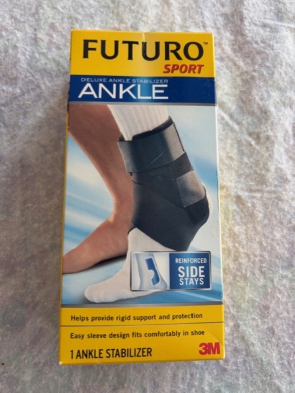 Futuro Sport Deluxe Ankle Stabilizer Moderate Support Adjustable Fit Black 1ct